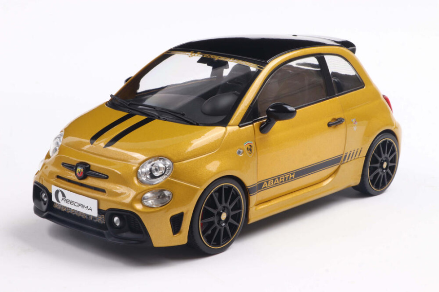 Fiat F595 Abarth Solido Works 2024 gelb Modellauto 1:18 Solido