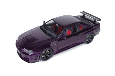 Nissan Skyline R34 GT-R Z Tune 1999 lila Modellauto 1:18 Solido