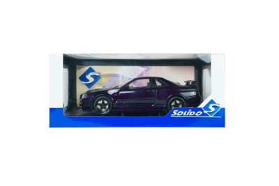 Nissan Skyline R34 GT-R Z Tune 1999 lila Modellauto 1:18 Solido