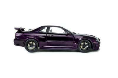 Nissan Skyline R34 GT-R Z Tune 1999 lila Modellauto 1:18 Solido