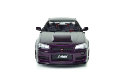 Nissan Skyline R34 GT-R Z Tune 1999 lila Modellauto 1:18 Solido