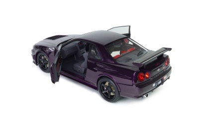 Nissan Skyline R34 GT-R Z Tune 1999 lila Modellauto 1:18 Solido