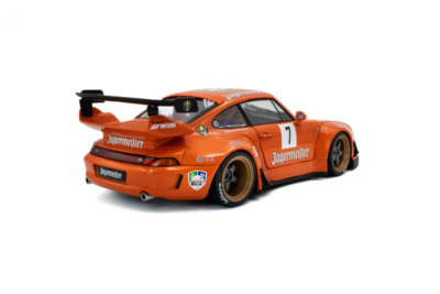 Porsche 911 (993) RWB RAUH-Welt Bodykit #7 Jägermeister 2020 orange Modellauto 1:18 Solido