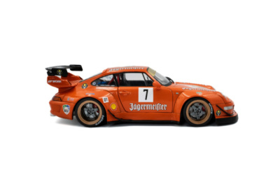 Porsche 911 (993) RWB RAUH-Welt Bodykit #7 Jägermeister 2020 orange Modellauto 1:18 Solido