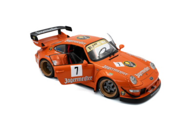 Porsche 911 (993) RWB RAUH-Welt Bodykit #7 Jägermeister 2020 orange Modellauto 1:18 Solido