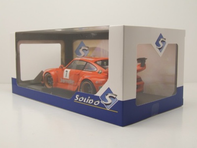 Porsche 911 (993) RWB RAUH-Welt Bodykit #7 Jägermeister 2020 orange Modellauto 1:18 Solido