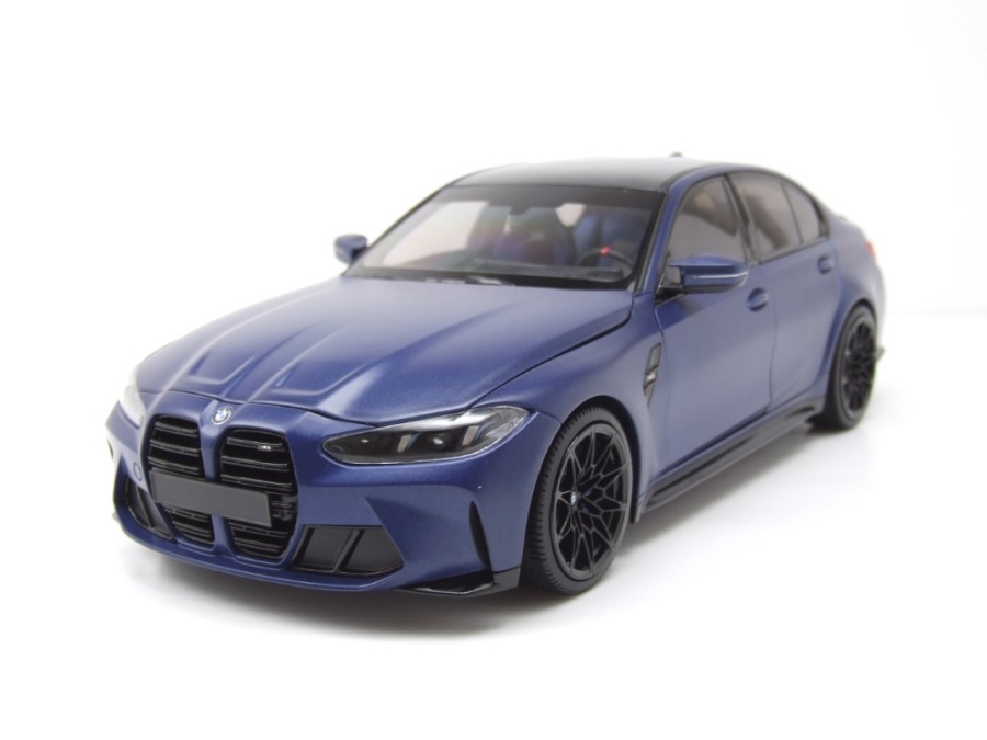 BMW M3 2024 matt blau metallic Modellauto 1:18 Minichamps