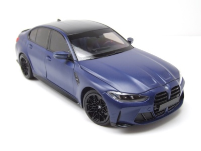 BMW M3 2024 matt blau metallic Modellauto 1:18 Minichamps