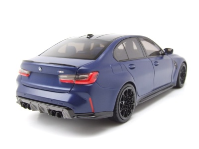 BMW M3 2024 matt blau metallic Modellauto 1:18 Minichamps