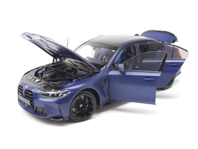 BMW M3 2024 matt blau metallic Modellauto 1:18 Minichamps
