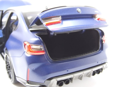 BMW M3 2024 matt blau metallic Modellauto 1:18 Minichamps