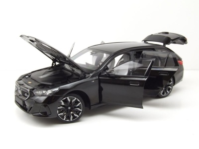 BMW i5 M60 Touring Kombi 2024 schwarz metallic Modellauto 1:18 Minichamps