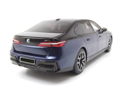 BMW i7 M70 (G70) 2024 blau schwarz metallic Modellauto...