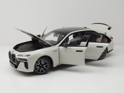 BMW i7 M70 (G70) 2024 weiß metallic Modellauto 1:18 Minichamps