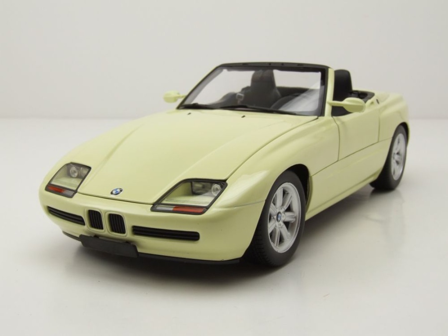 Modèle Réduit BMW Z1 1988 Jaune 1:18 Minichamps - Die-Cast Métal - Portes Et Capot Ouvrants - Neuf Avec Emballage