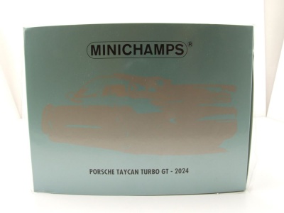 Porsche Taycan Turbo GT 2024 grau Modellauto 1:18 Minichamps