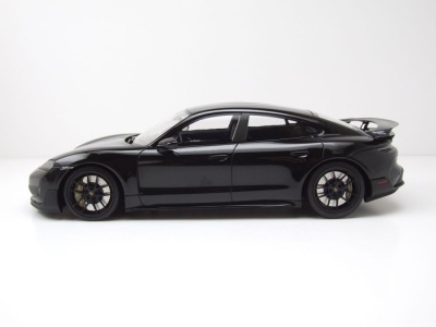 Porsche Taycan Turbo GT 2024 schwarz Modellauto 1:18 Minichamps