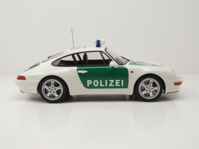 Porsche 911 (993) Polizei 1993 grün weiß Modellauto 1:18 Minichamps
