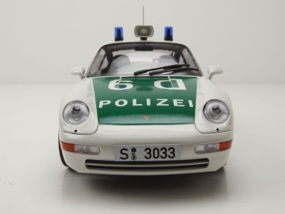 Porsche 911 (993) Polizei 1993 grün weiß Modellauto 1:18 Minichamps