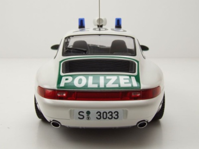 Porsche 911 (993) Polizei 1993 grün weiß Modellauto 1:18 Minichamps