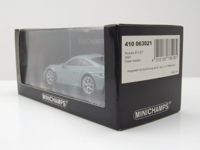 Porsche 911 (992) S/T 2023 Shadegreen metallic Modellauto 1:43 Minichamps