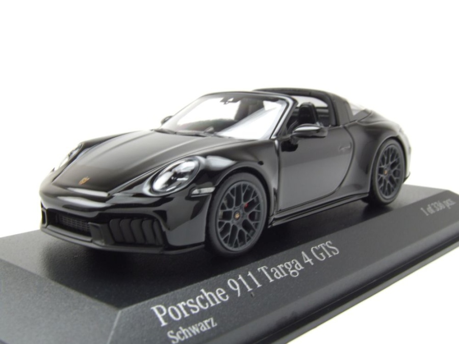 Porsche 911 (992.2) Targa 4 GTS 2024 schwarz Modellauto 1:43 Minichamps