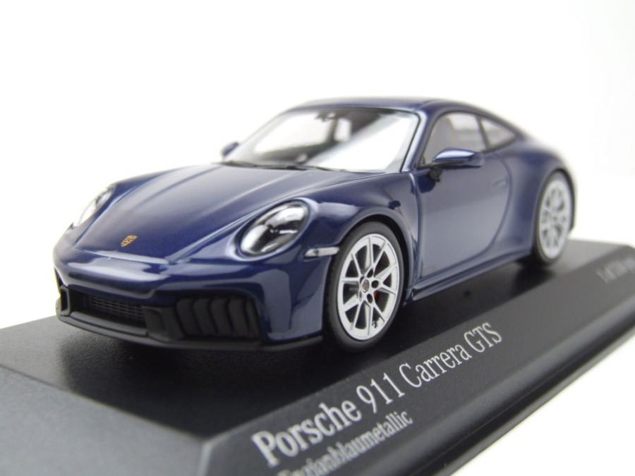 Porsche 911 (992.2) Carrera GTS 2024 blau metallic Modellauto 1:43 Minichamps