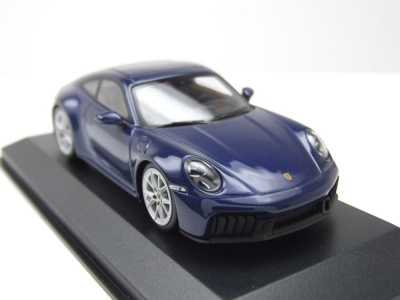 Porsche 911 (992.2) Carrera GTS 2024 blau metallic Modellauto 1:43 Minichamps