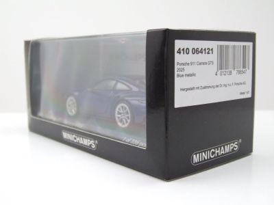 Porsche 911 (992.2) Carrera GTS 2024 blau metallic Modellauto 1:43 Minichamps