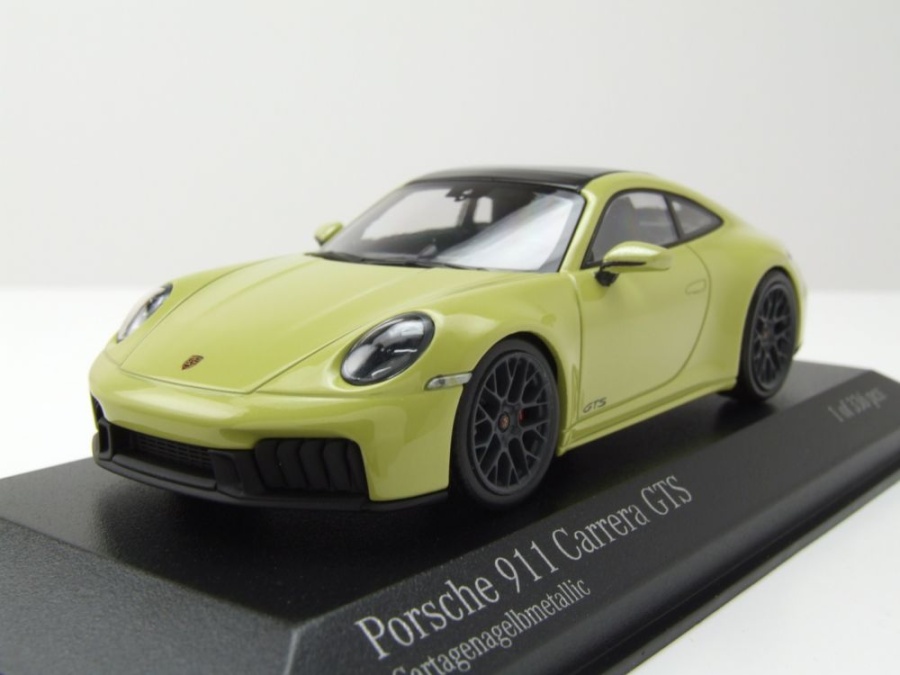 Porsche 911 (992.2) Carrera GTS 2024 gelb metallic Modellauto 1:43 Minichamps