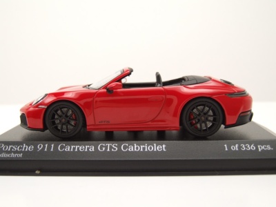 Porsche 911 (992.2) Carrera GTS Cabrio 2024 rot Modellauto 1:43 Minichamps