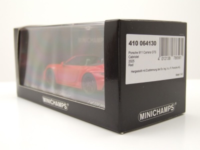 Porsche 911 (992.2) Carrera GTS Cabrio 2024 rot Modellauto 1:43 Minichamps