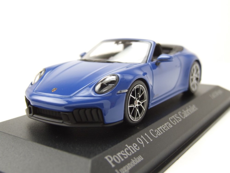 Porsche 911 (992.2) Carrera GTS Cabrio 2024 blau Modellauto 1:43 Minichamps