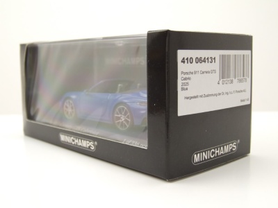 Porsche 911 (992.2) Carrera GTS Cabrio 2024 blau Modellauto 1:43 Minichamps