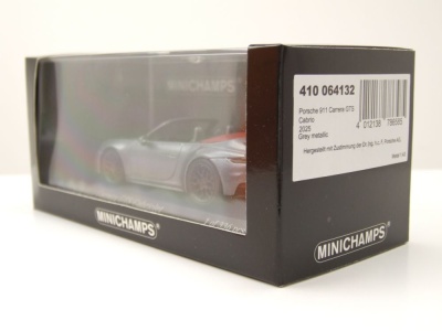 Porsche 911 (992.2) Carrera GTS Cabrio 2024 grau metallic Modellauto 1:43 Minichamps