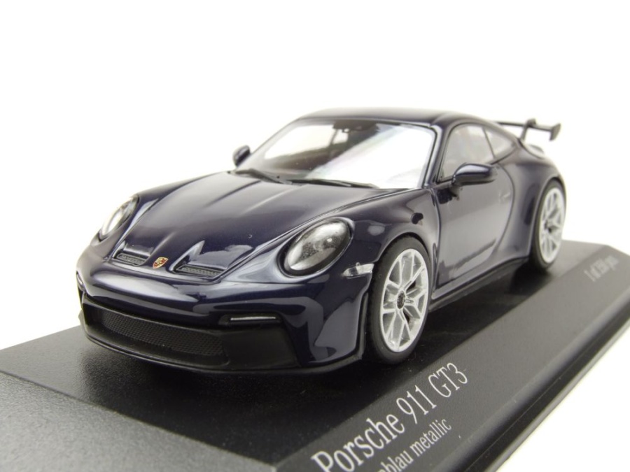 Porsche 911 (992) GT3 2021 blau metallic Modellauto 1:43 Minichamps