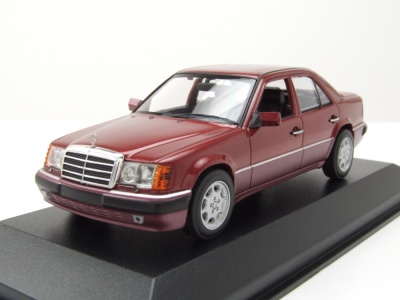 Mercedes 500E V8 W124 1991 rot metallic Modellauto 1:43...