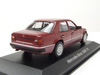 Mercedes 500E V8 W124 1991 rot metallic Modellauto 1:43...