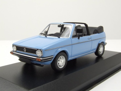 VW Golf 1 Cabrio 1979 hellblau Modellauto 1:43 Maxichamps