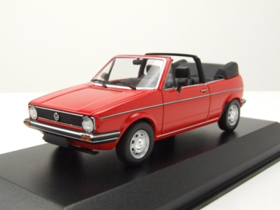 VW Golf 1 Cabrio 1979 rot Modellauto 1:43 Maxichamps