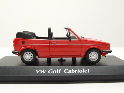 VW Golf 1 Cabrio 1979 rot Modellauto 1:43 Maxichamps