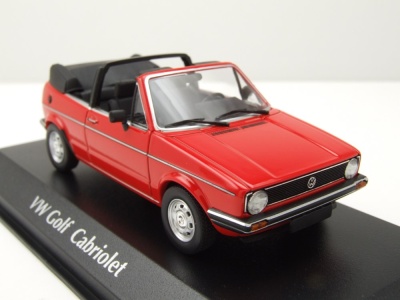 VW Golf 1 Cabrio 1979 rot Modellauto 1:43 Maxichamps