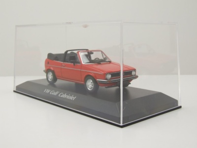 VW Golf 1 Cabrio 1979 rot Modellauto 1:43 Maxichamps