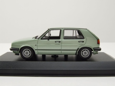 VW Golf 2 1985 silber grün metallic Modellauto 1:43 Maxichamps