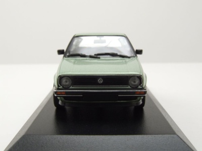 VW Golf 2 1985 silber grün metallic Modellauto 1:43 Maxichamps