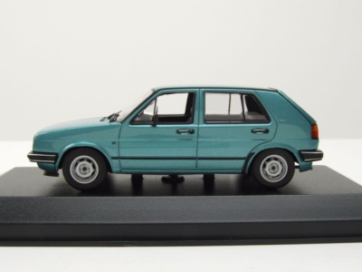 VW Golf 2 1985 türkis metallic Modellauto 1:43 Maxichamps