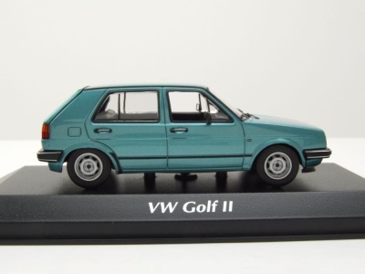 VW Golf 2 1985 türkis metallic Modellauto 1:43 Maxichamps