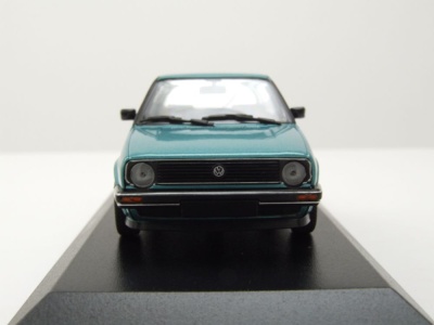 VW Golf 2 1985 türkis metallic Modellauto 1:43 Maxichamps