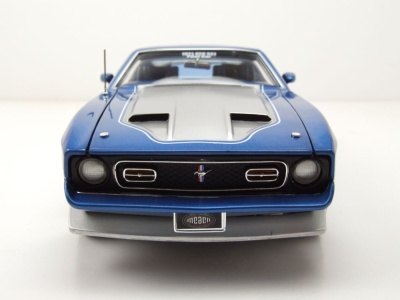 Ford Mustang Mach 1 MCACN 1971 blau Modellauto 1:18 Auto World
