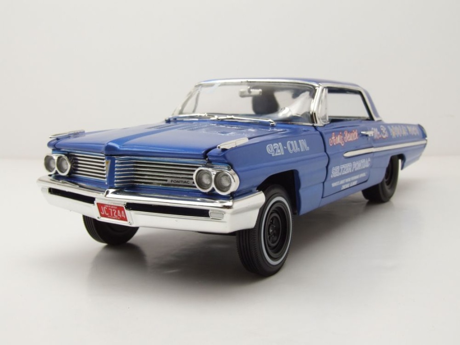Modellauto Pontiac Catalina HT Legends 1962 blau 1:18 Auto World